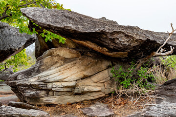 Fototapeta na wymiar large rocks in park