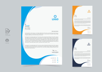 Abstract Creative  Business Style Letterhead   Design Vector Template Bundle For Your Business