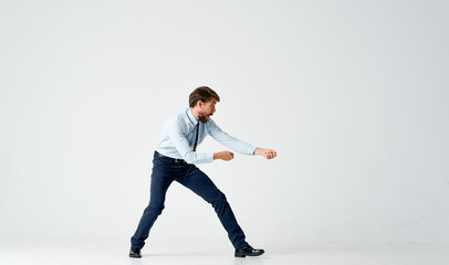 man in shirt with tie office manager finance emotions