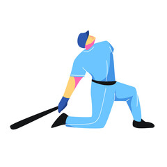 Obraz premium softball flat illustration