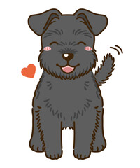 なつくシュナウザー（黒）