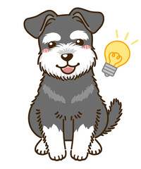 思い付くシュナウザー（ブラックシルバー）