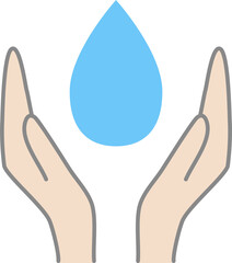 生命維持　美しい水のイメージイラスト