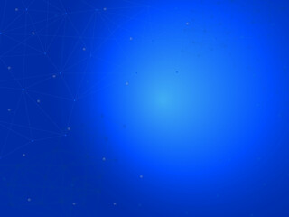 Abstract futuristic - Molecules technology with polygonal shapes on dark blue background
