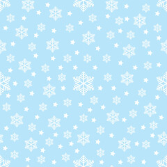 Seamless pattern with snowflakes. Christmas background. Vector illustration.	
