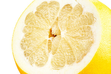 Pomelo citrus fruit on white background,