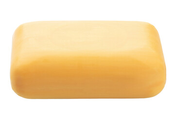 Pieces of soap isolated on white background. Hygiene concept.