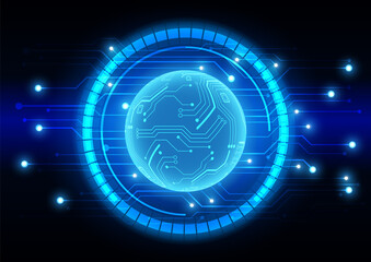 Circuit technology background with hi-tech digital