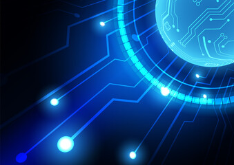 Circuit technology background with hi-tech digital