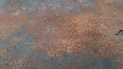 old metal sheet covered with rust.