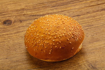 Burger bun with sesame seeds