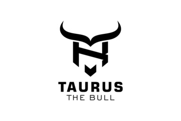 Letter K logo, Bull logo,head bull logo, monogram Logo Design Template Element