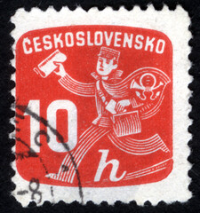 Postage stamps of the Czechoslovakia. Stamp printed in the Czechoslovakia. Stamp printed by Czechoslovakia.