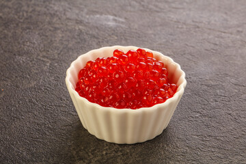 Luxury delicous red salmon caviar