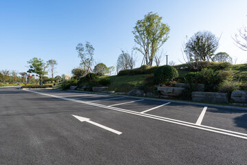 parking lot in city