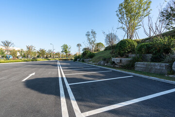 parking lot in city