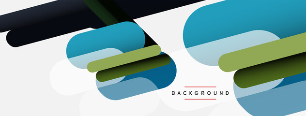 Abstract background. Round shapes, lines compositions on grey backdrop. Vector illustration for wallpaper banner background or landing page