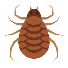 Flat color icon for cat flea.