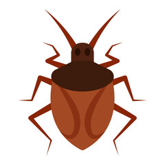 Flat color icon for tick bug.