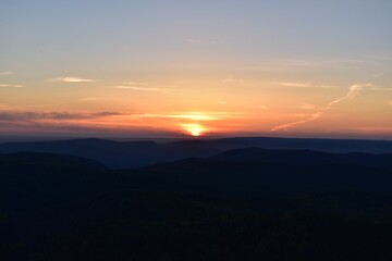 sunset in the mountains