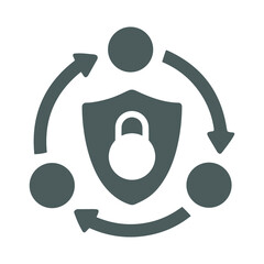 Network, Security Icon. Gray vector design.