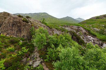Fototapeta na wymiar Scottish Highlands and Skye Island Landscapes and Views