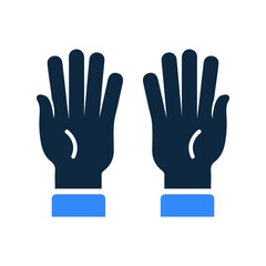 Raise, hand, gesture icon. Editable vector graphics.