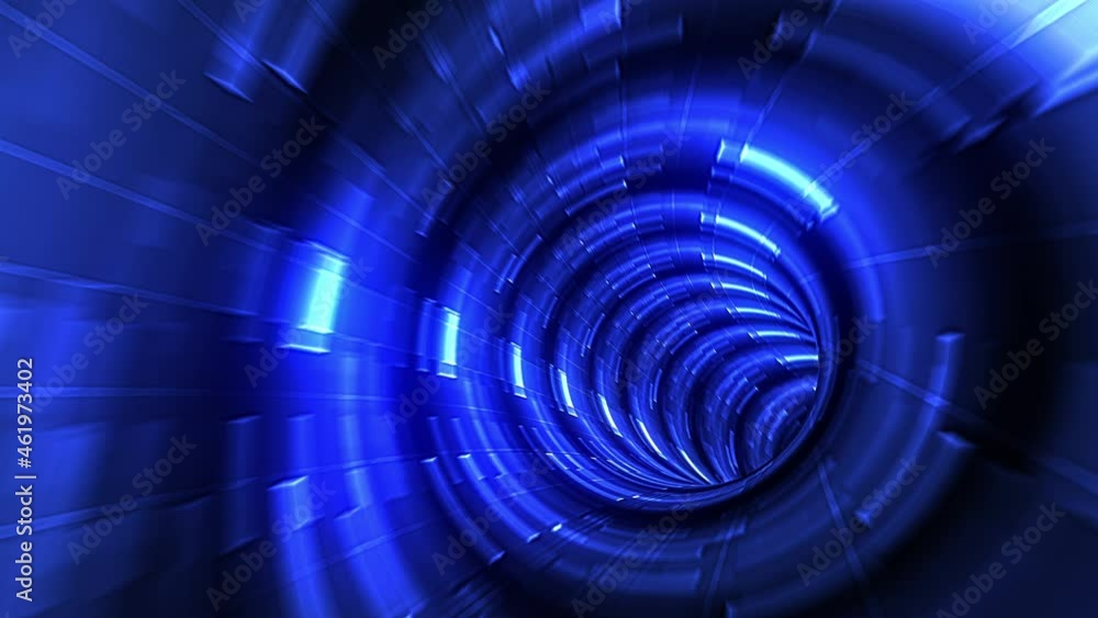 Poster abstract loop blue dots digital futuristic glowing flying lines motion and illuminated light digital