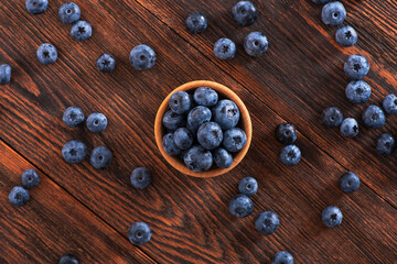 Bowl full of fresh blueberry