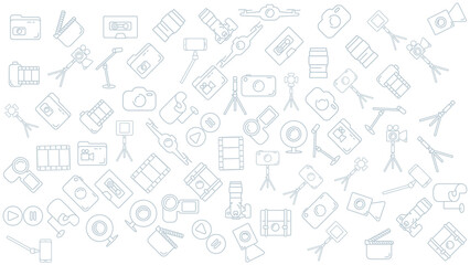 camera icon background. Multimedia icon background.