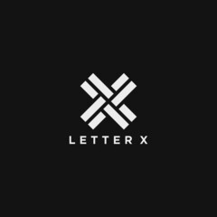 Obraz premium Letter X logo design. Linear creative minimal monochrome monogram symbol. Universal elegant vector sign design. Premium business logotype. Graphic alphabet symbol for corporate business identity