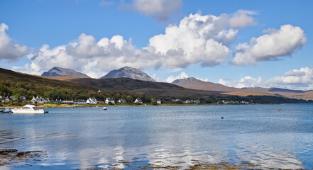 Paps of Jura from Craighouse, Jura