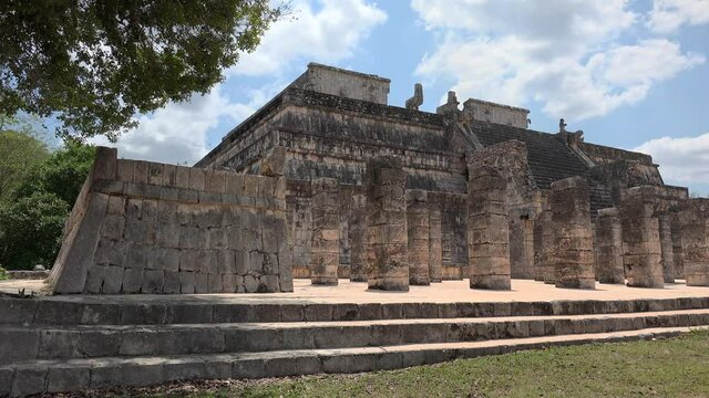 Temple of the Warriors in Chichen Itza. Yucatan, Mexico