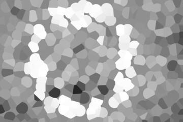 White circle on grey backdrop. Monochromatic pointillism