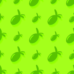 Abstract background, green olives with shadow, texture design, seamless pattern, vector illustration