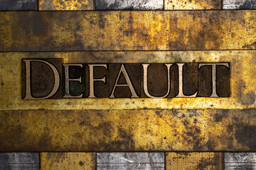 Default text on textured grunge copper and vintage gold background