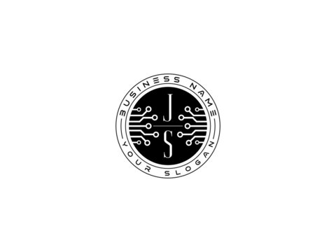 Technology JS Logo, Initial js Technology Logo Design for it Consulting or Brand