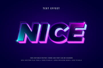 Nice 3d text effect on dark purple background