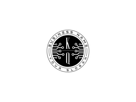 Technology KQ Logo, Initial kq Technology Logo Design for it Consulting or Brand