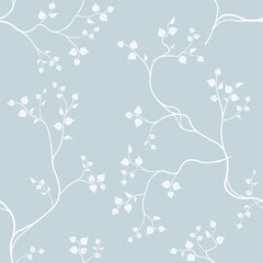 seamless pattern of branches and leaves