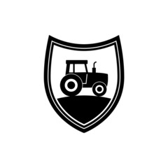 Tractor agriculture icon isolated on white background