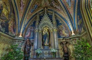 Fototapeta na wymiar Interior Church of Klosterneuburg Abbey