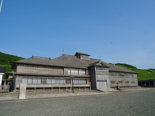 北海道小平町の鰊番屋の全景