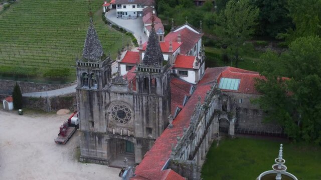 Mosteiro de Pombeiro, Falgueiras, Portugal, Fachada, vista a&eacute;rea