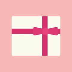 Obraz premium シンプルでかわいいバレンタインのプレゼントのイラスト