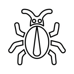 Software, bug line icon. Outline vector.