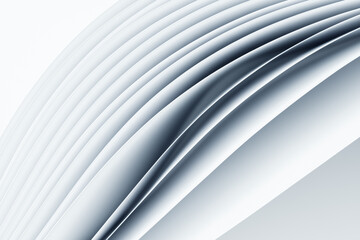 Abstract background, sheets of paper forming a pattern of curved lines.