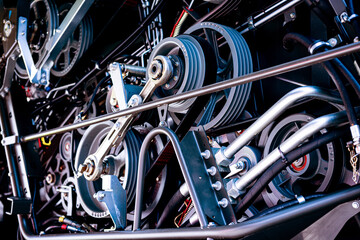 Obraz premium New modern agricultural machinery and equipment details