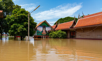 Fototapeta premium Thailand Floods 2021 