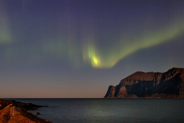 Naklejka na ściany i meble Aurora Borealis over Senja Norway